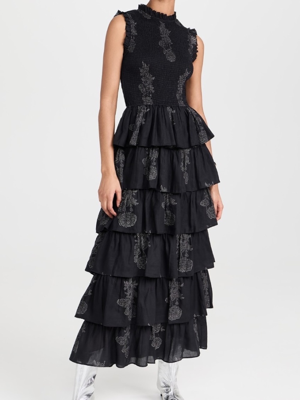 ALIX OF BOHEMIA Cabana Ebony Marigold Dress in Black Size L